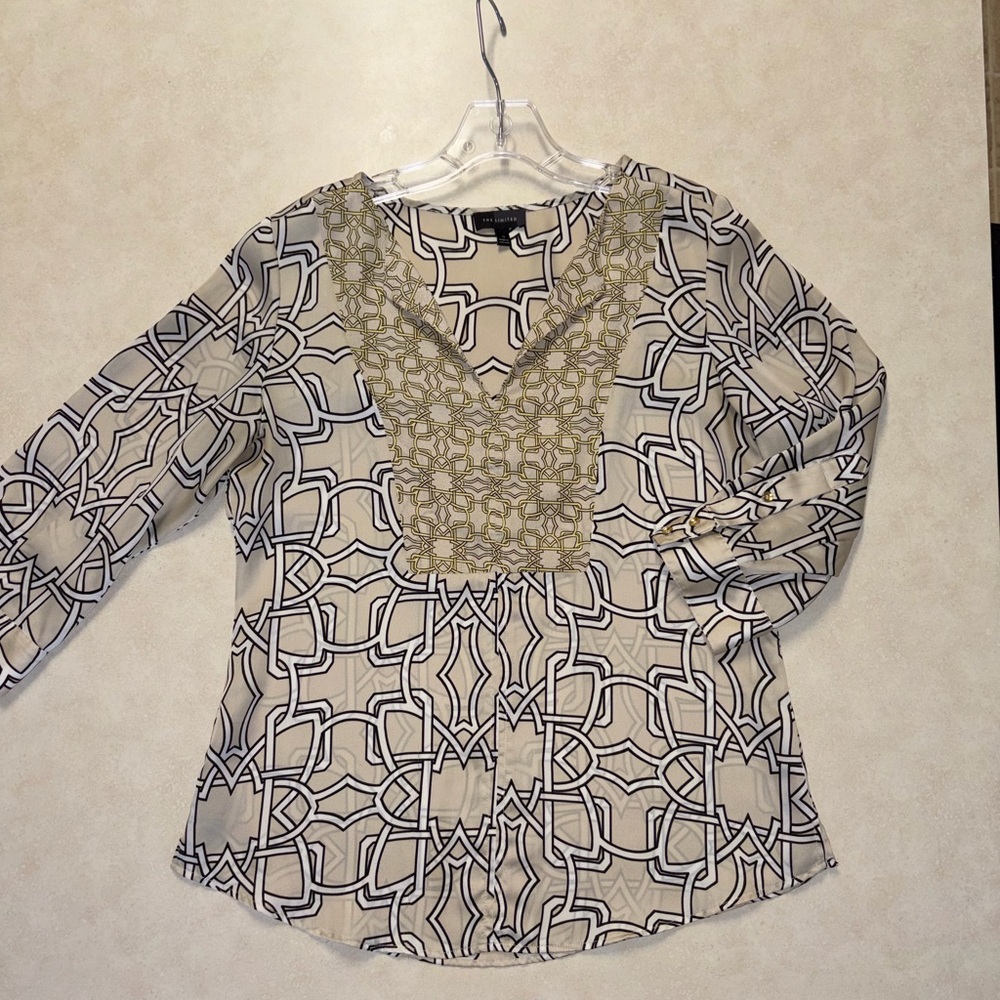 The Limited Geometric Patterned Blouse